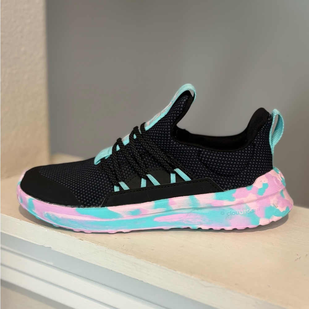 Adidas Lite Racer Adapt 5.0 K IG5399 Black Running Shoes Sneakers Youth Sz 2.5Y - Picture 6 of 10